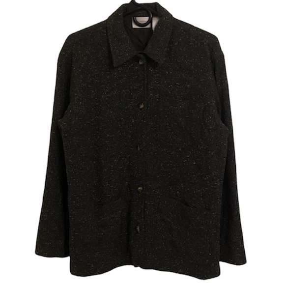 Liz Claiborne Wool Blend Tweed Button-Down Jacket - Picture 3 of 7